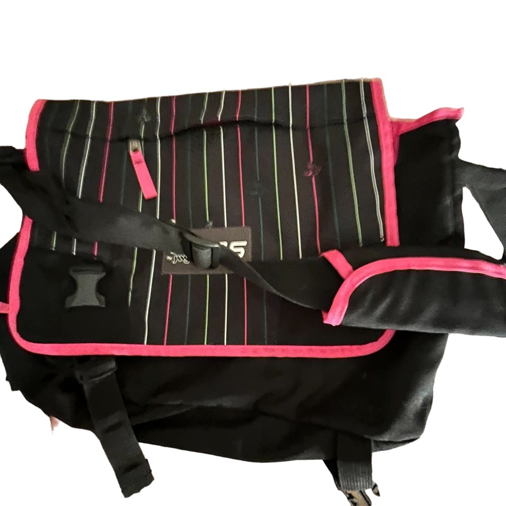 Jansport pink & black commuter bag adjustable strap shoulder pad like new padded